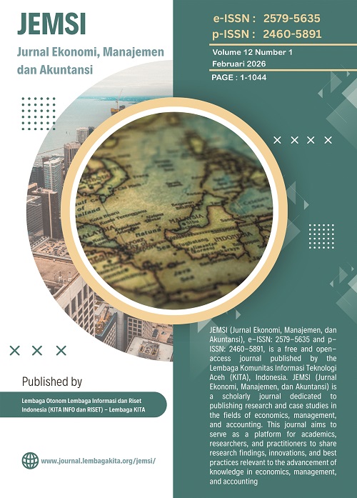 Front Cover JEMSI Volume 12 Nomor 1 Februari 2026